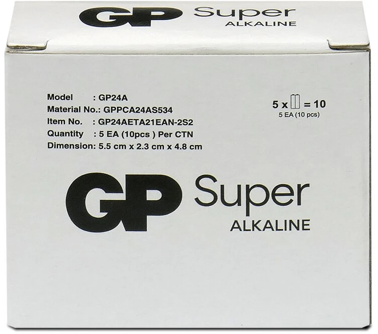 GP Battery Baterija - GP LR03 G-TECH 10 vnt. šarminės baterijos