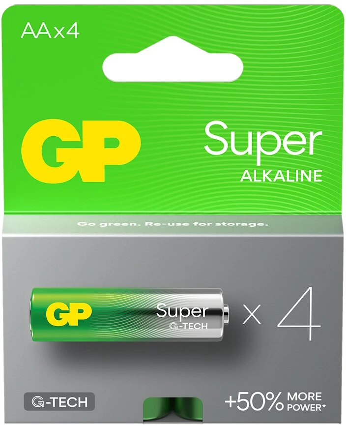 GP Baterija (AA) Alkaline SUPER LR6/AA, (4 batteries / blister) 1.5V