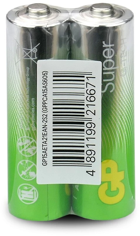GP Battery GP Baterija Baterija - GP Super Alkaline LR6 10-Pakuotė Su Patobulinta Nuotėkio Apsauga Juoda