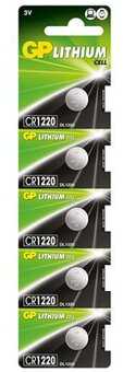 GP CR1220 baterijos 5 vnt.