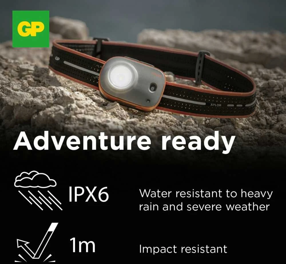GP Xplor Ultra Compact headlamp PHR16 žibintas ant galvos