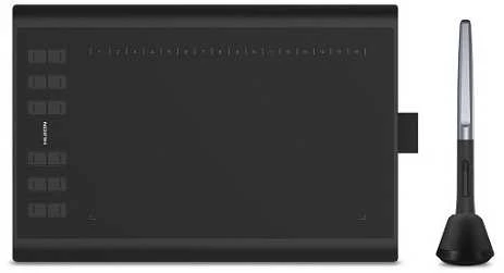 HUION H1060P grafinis planšetinis kompiuteris 5080 Lpi 250 x 160 mm USB Juodas