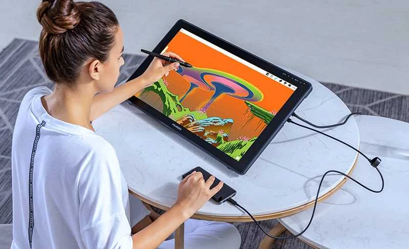 Grafikos Planšetė - Huion Kamvas 22 21.5" FHD 8192 Lygiai Piešimo Jautrumo