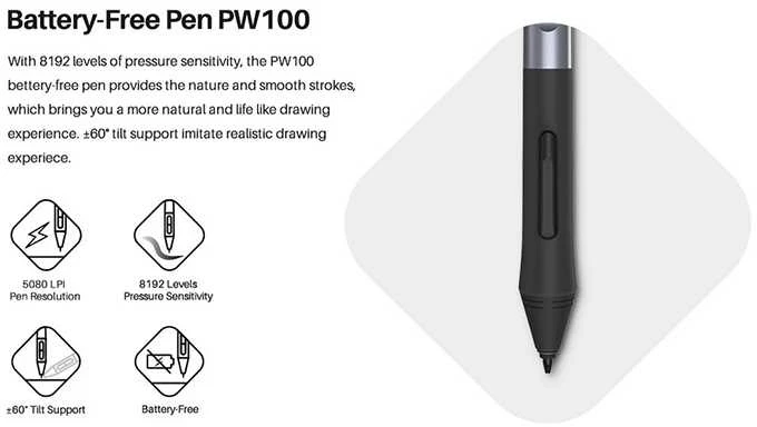 Grafinė planšetė HUION Inspiroy H430P