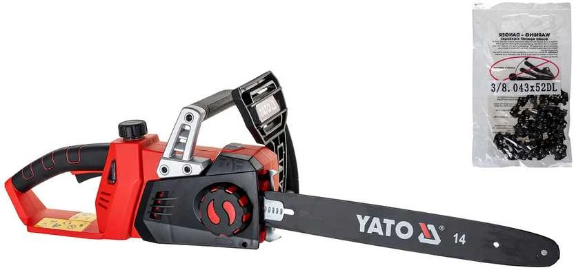 Grandininis pjūklas Yato YT-82813; 2x18 V; 34,5 cm juosta; (be akumuliatoriaus ir pakrovėjo)