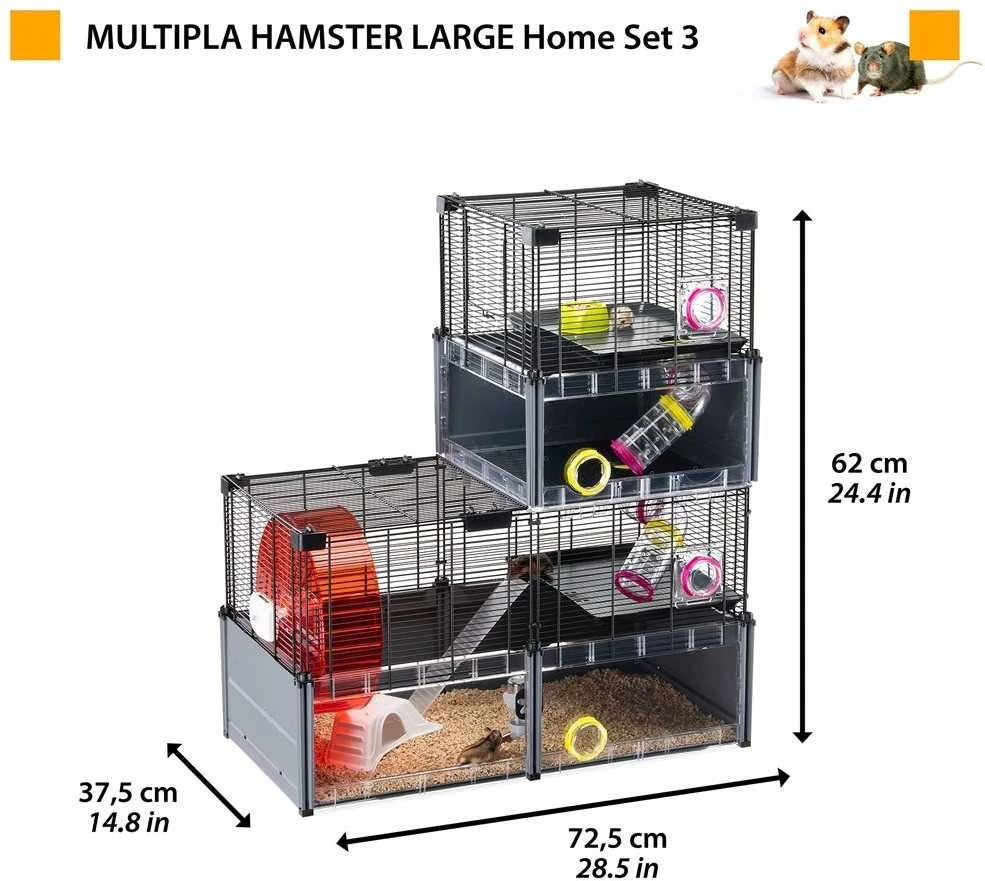 FERPLAST Multipla hamster large - cage for rodents - 107,5 x 37,5 x 42 cm