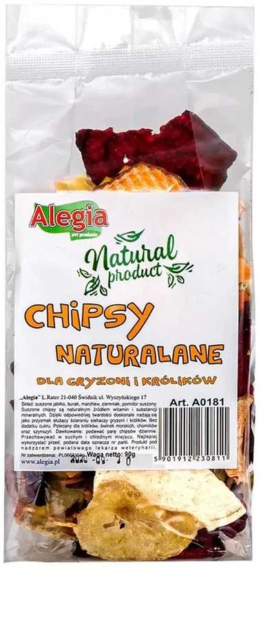 Aquario Alegia natūralūs čipsai 90g/300ml