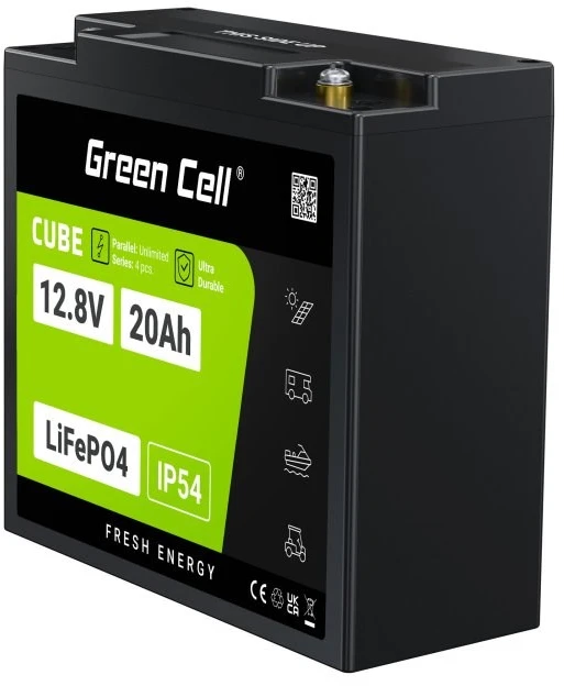 Green Cell Akumuliatorius - Žalias Cell LFPGC12V20AH LiFePO4 12.8V 20Ah 185x80x170mm 3kg