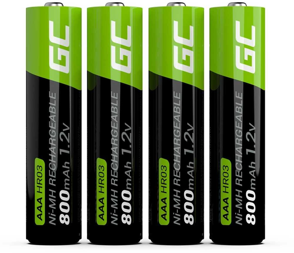 Green Cell Žalias Cell AKUMULIATORIUS AQ-AAA-800/GC*P4 1.2V Ni-MH HR03, AAA Žalias Cell