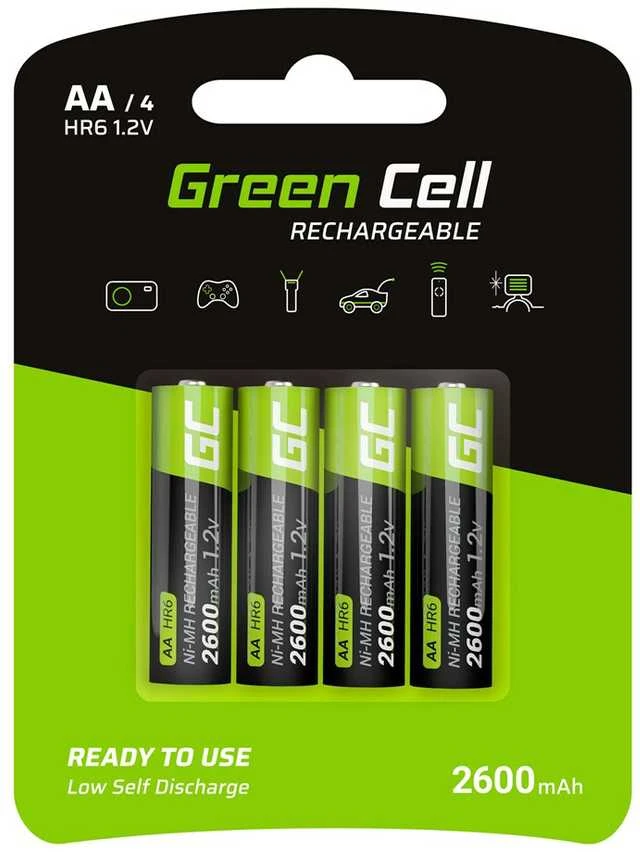 Green Cell Žalias Cell AKUMULIACIJA AKU-AA-2600/GC*P4 1.2V Ni-MH HR6, AA Žalias Cell