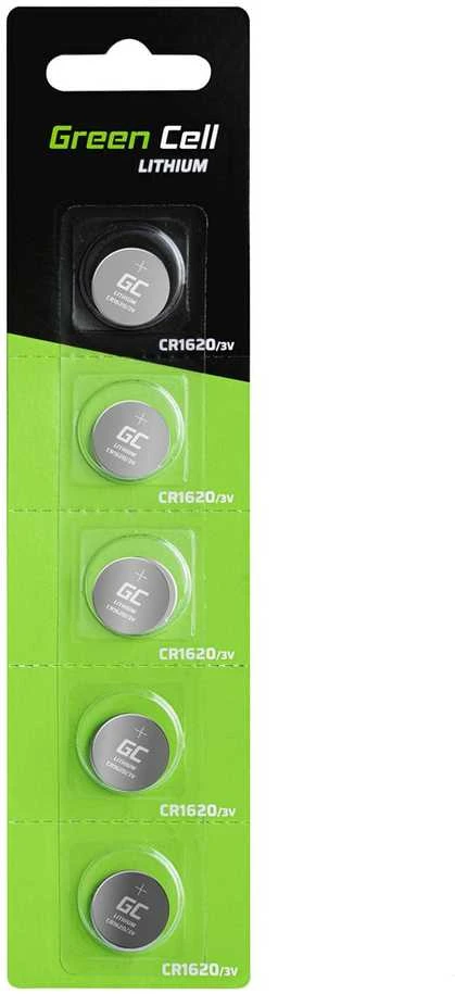 Green Cell CR1620 baterijos 5 vnt. pakuotė