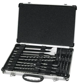 Grąžtas 17 dalių grąžtų rinkinys Makita D-42444; SDS-Plus