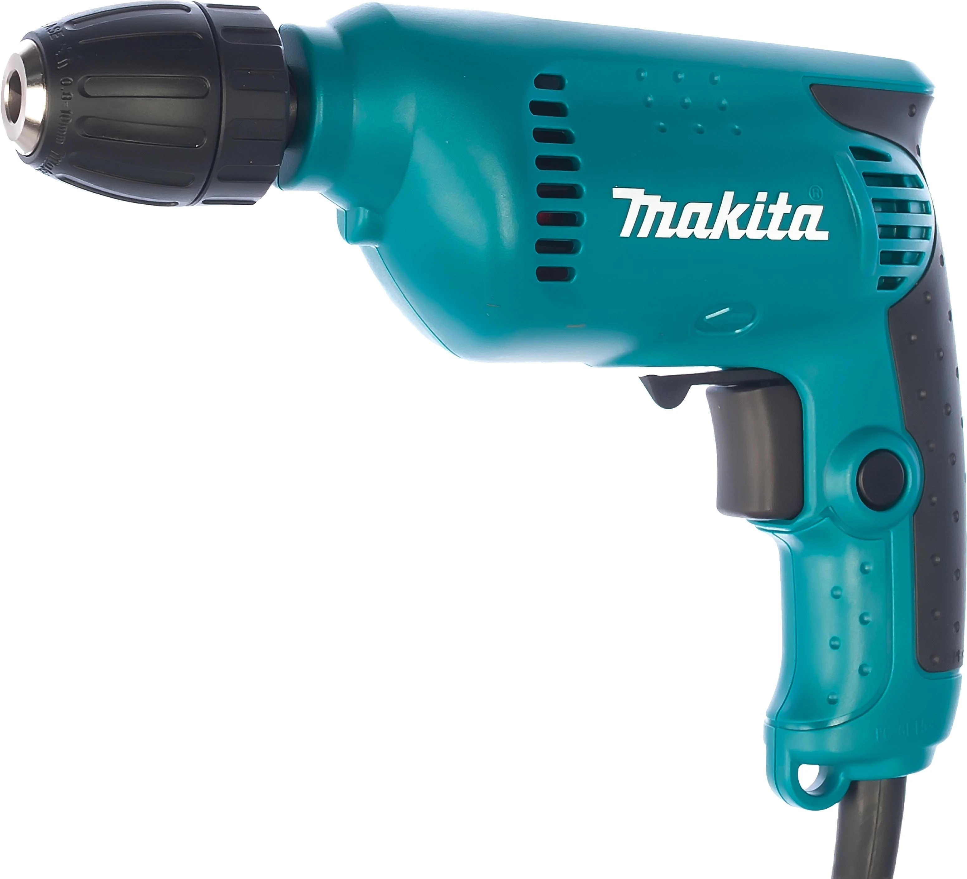 Makita 6413 Gręžtuvas, 450 W, 0-3400 min-1, ranka užveržiamas griebtuvas 10 mm, 1,3kg