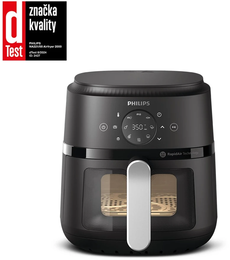 Karšto Oro Gruzdintuvė - Philips NA221/00 4,2 L Juoda, Sidabrinė