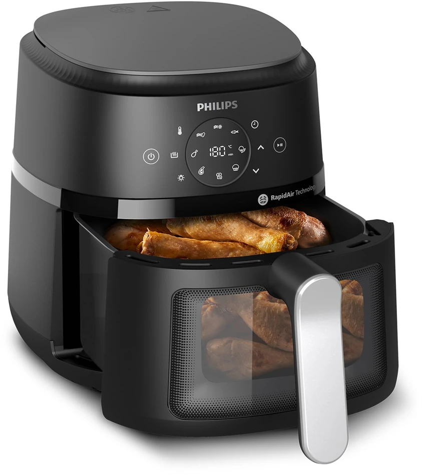 Karšto Oro Gruzdintuvė - Philips NA221/00 4,2 L Juoda, Sidabrinė