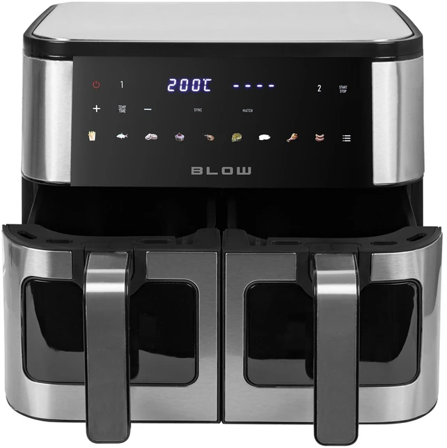Dviejų kamerų oro gruzdintuvė BLOW 2500 W, 9 l