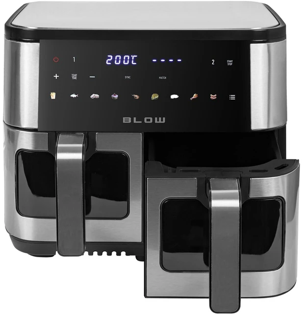 Dviejų kamerų oro gruzdintuvė BLOW 2500 W, 9 l