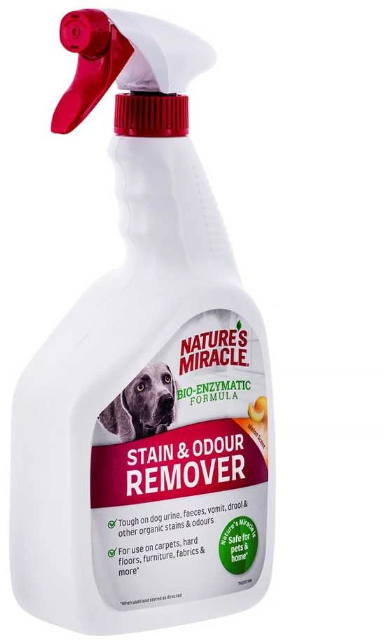 Valiklis šunų dėmėms ir kvapams šalinti Nature's Miracle dėmių ir kvapų valiklis DOG MELON, 946ml