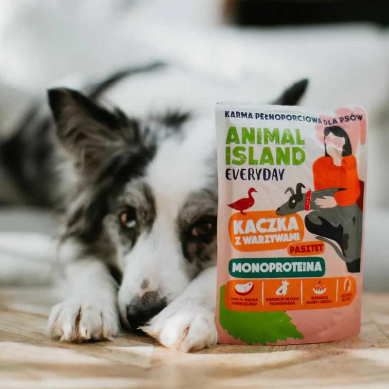 ANIMAL ISLAND Everyday Monoprotein antiena – drėgnas ėdalas šunims – 300g