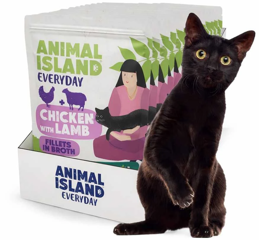 ANIMAL ISLAND vištiena su ėriena saszetki katei 12x85g