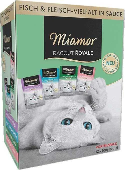 Kačių Maistas - MIAMOR Ragout Royale Suaugusiųjų Mišinys padaže 12x100g Be Grūdų