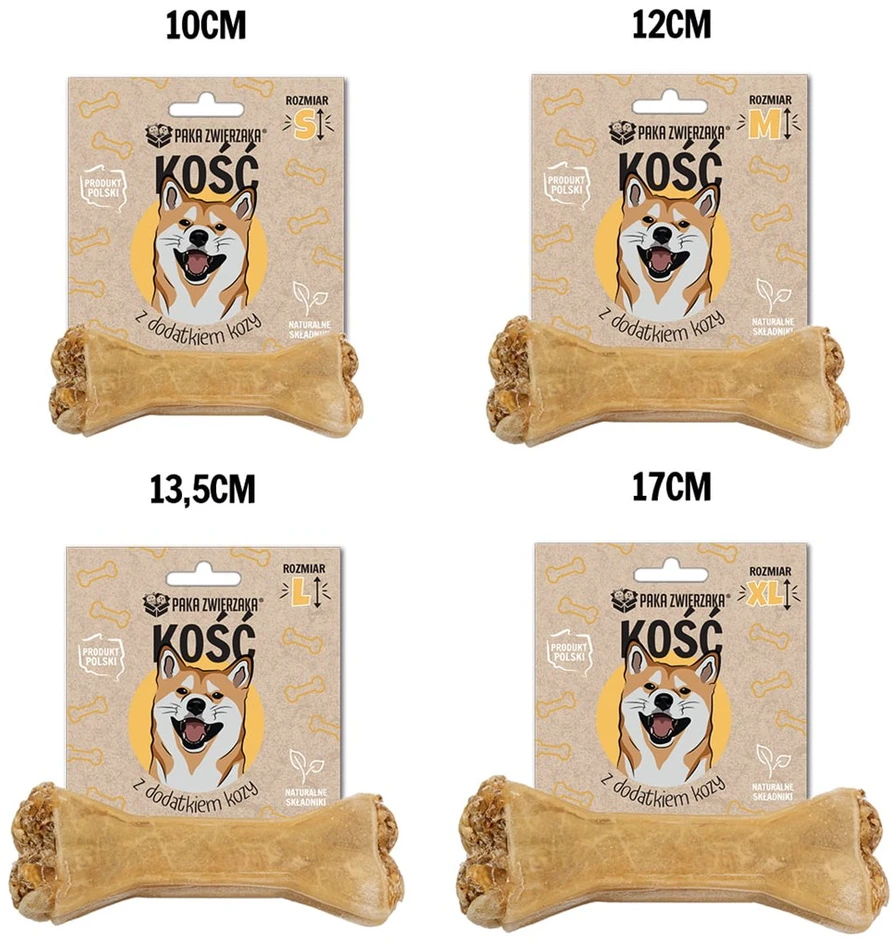 PAKA ZWIERZAKA Kaulas su ožka XL 17 cm - šunų skanėstas - 115 g