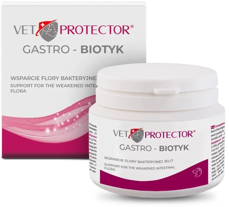 JM SANTE Vet Protector Gastro - Biotyk - multibiotikas šunims ir katėms – 60 g
