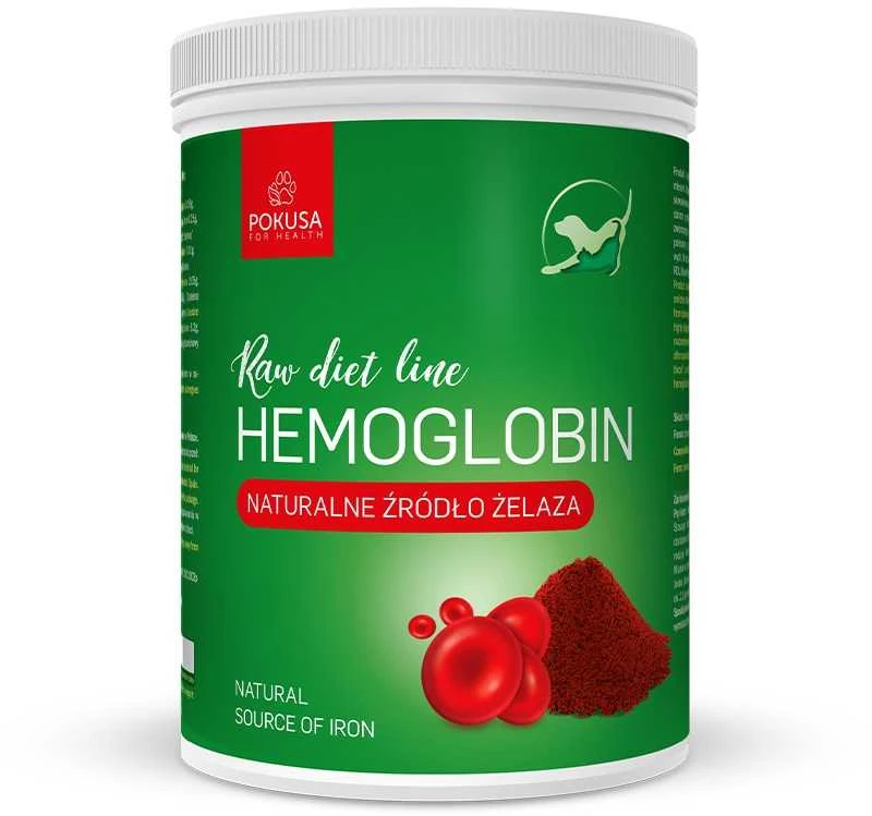 Gyvūnų papildas - POKUSA RawDietLine Hemoglobinas 800g Be glitimo Be cukraus