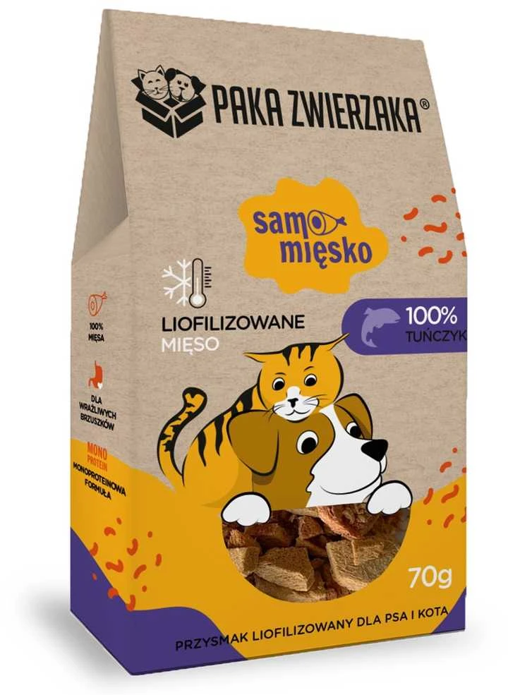 Gyvūnų Priedas - PAKA ZWIERZAKA Samo Mięsko Tuna 70g Hipoalerginis Be Grūdų
