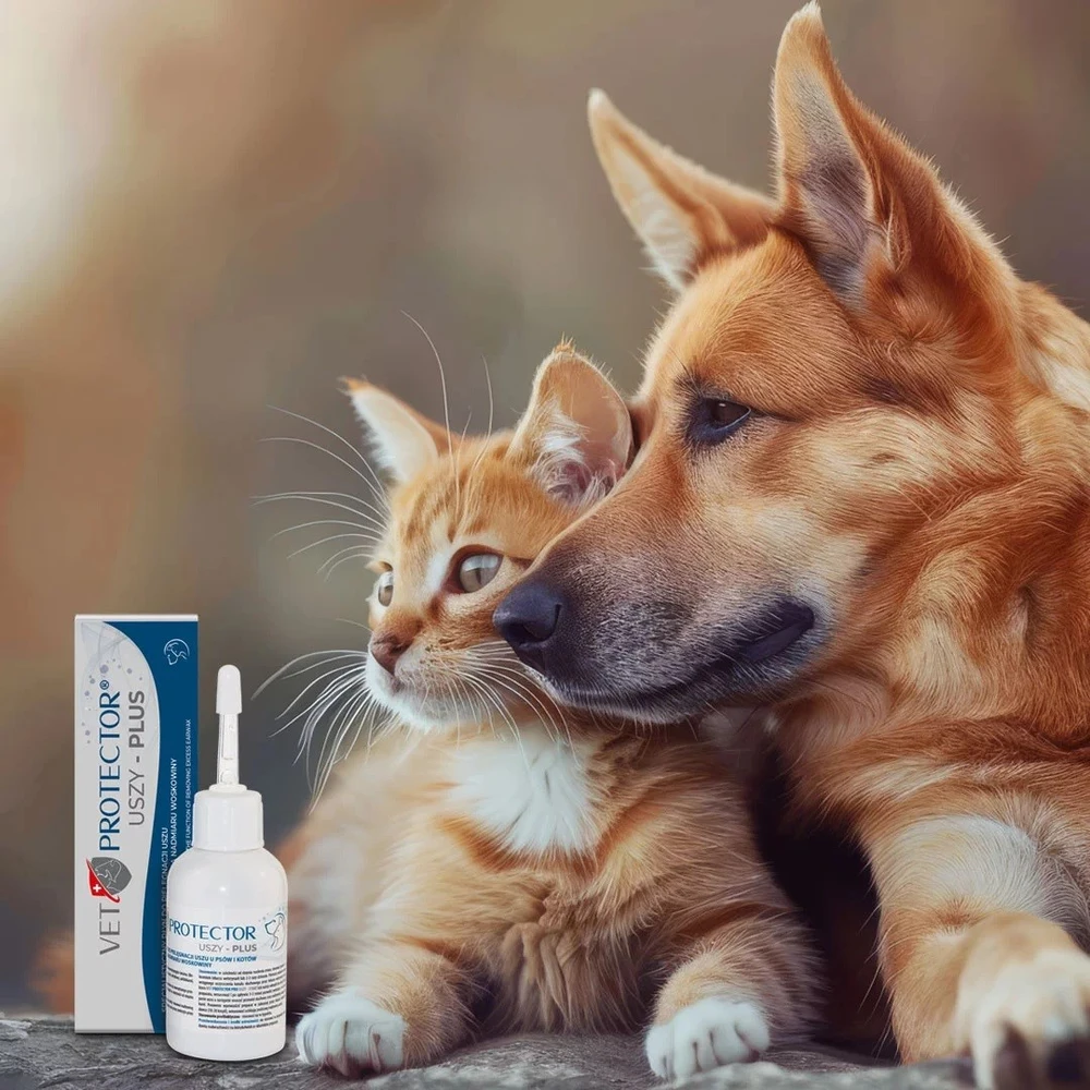 JM SANTE Vet Protector Uszy Plus - ausų tirpalas šunims ir katėms – 50 ml