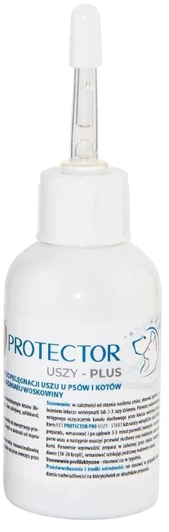 JM SANTE Vet Protector Uszy Plus - ausų tirpalas šunims ir katėms – 50 ml