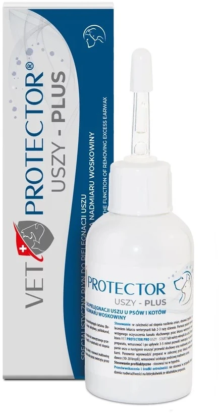 JM SANTE Vet Protector Uszy Plus - ausų tirpalas šunims ir katėms – 50 ml