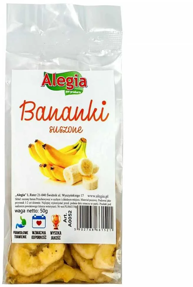 Aquario Alegia džiovinti bananai 50g Galiojimas iki 2024.06.01