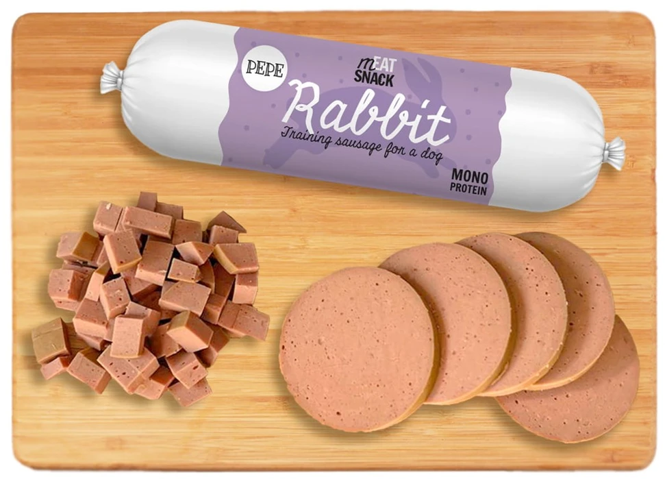 PAKA ZWIERZAKA Pepe Sausage Rabbit - šunų skanėstas - 200g