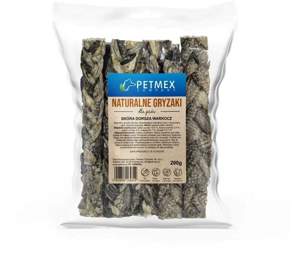 PETMEX Cod skin – skanėstas šuniui – 200g