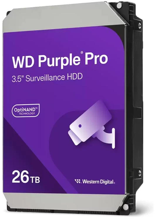 26 TB „Violetinė Pro“ 512 MB, 3,5 colio, SATA 6 GB/S, 7200 aps./min.