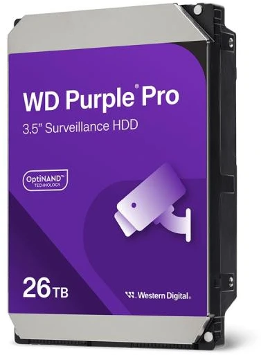 26 TB „Violetinė Pro“ 512 MB, 3,5 colio, SATA 6 GB/S, 7200 aps./min.