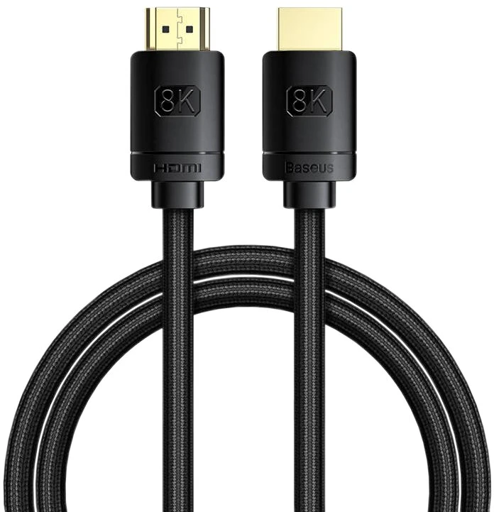 Kabelis HDMI-HDMI kištukai 3.0m (HDMI 2.1) juodas 8K 60Hz 48Gbps / 4K 120Hz, BASEUS