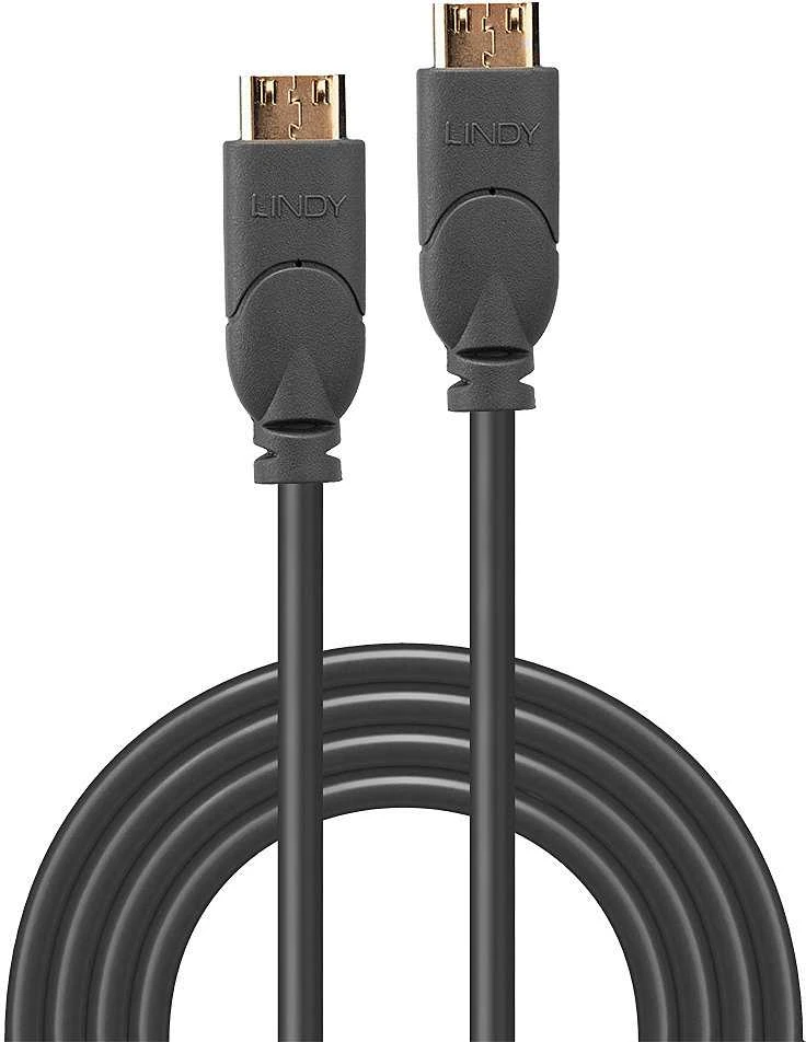 HDMI kabelis - LINDY Mini HDMI į Mini HDMI 0.5m 4K 30Hz auksu padengtas