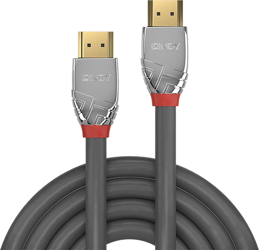 Lindy HDMI 2.0 standartinis M/M 10m pilka/chromuotas