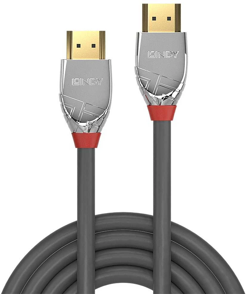 Lindy HDMI 2.0 didelės spartos M/M 2m pilka/chromuota