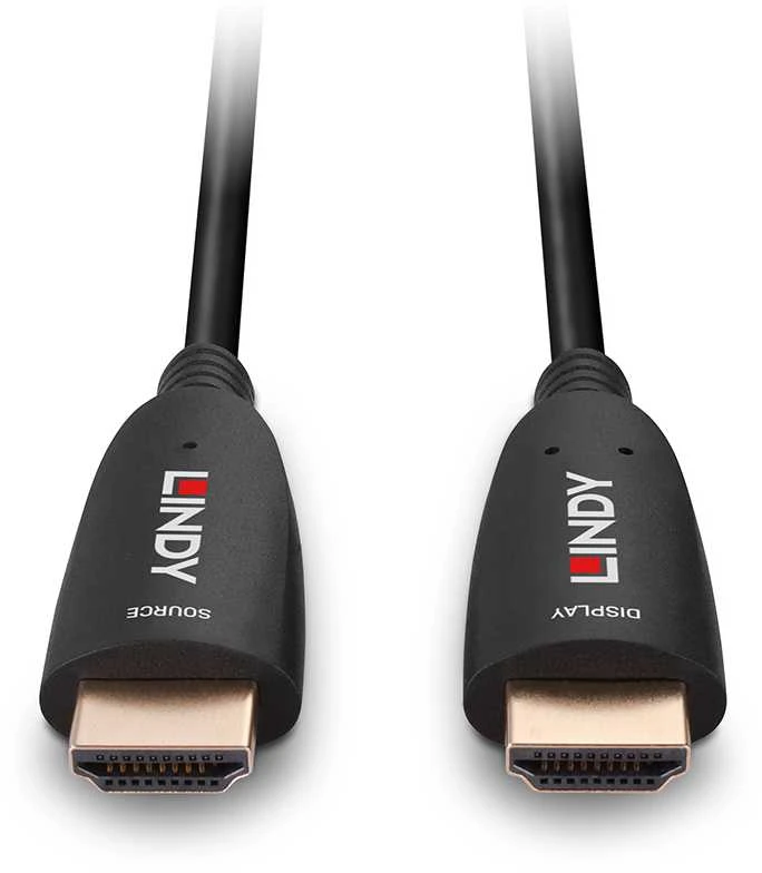 HDMI Laidas - LINDY Šviesolaidinis HDMI 8K60 Laidas, M/M, AOC, 48Gbps, 100 m, Juodas
