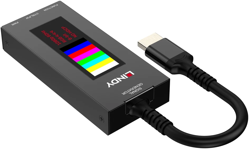 HDMI Signal Generator - Lindy HDMI 8K30 Signalo Generatoriaus, 7680x4320@30Hz, 40Gbps
