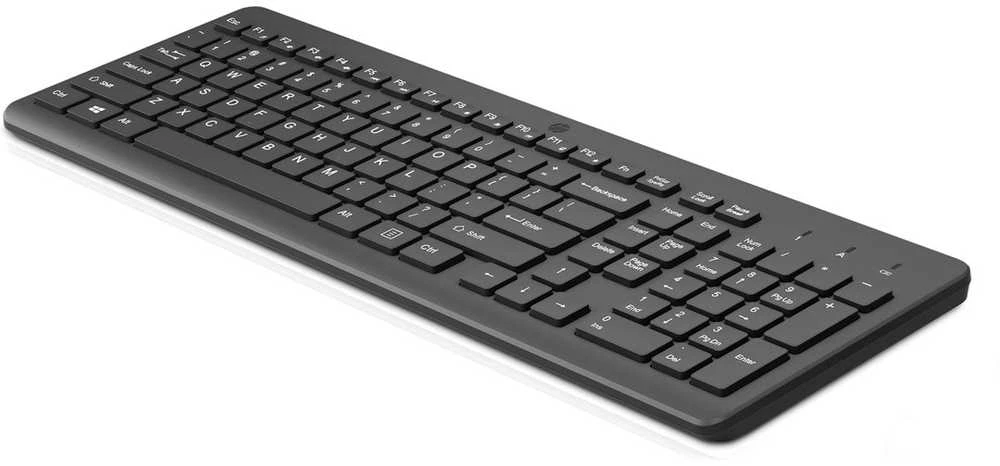 Hewlett Packard (HP) HP 225 Belaidė klaviatūra, spill resistant - Juodas - US ENG