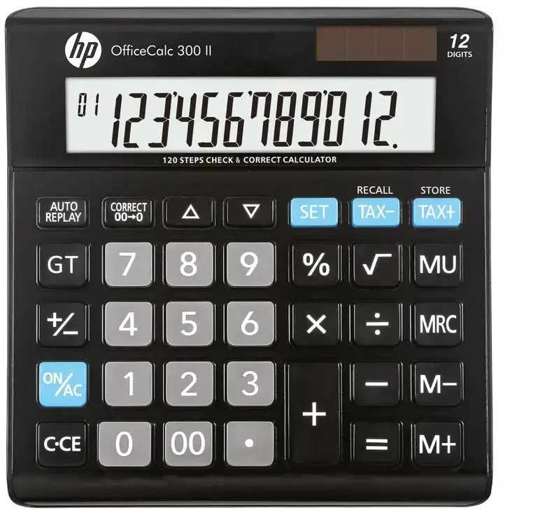 HP-OC 300 II skaičiuotuvas su 12 skaitmenų ekranu
