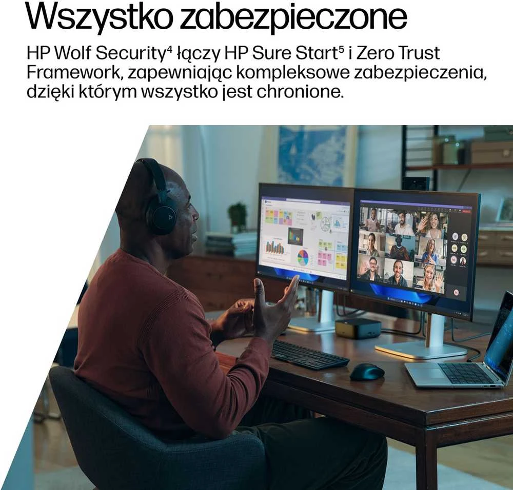 HP USB-C dokas G6 100W - 3x USB 3.2, 2x USB-C (15W), 2x DisplayPort 1.4, 1x HDMI 2.1, 1x RJ-45, 1x nano užrakto lizdas, 3 metai