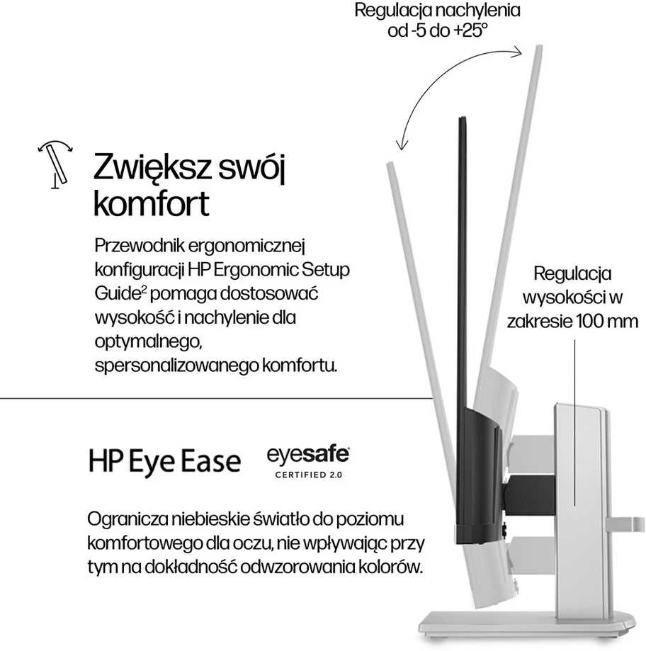 Hewlett Packard (HP) Monitorius - HP 23.8 colių Series 5 FHD 1920x1080 Aukščio Reguliuojamas