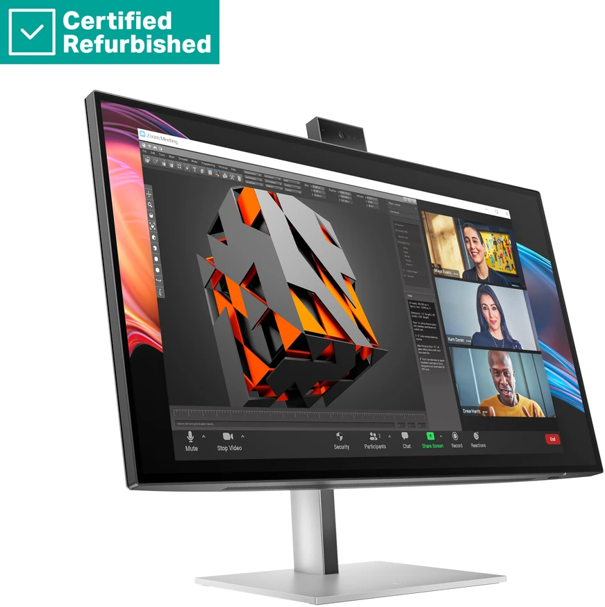 Hewlett Packard (HP) Monitorius - HP 727pm Series 7 Pro 4K, Atnaujintas, Juoda