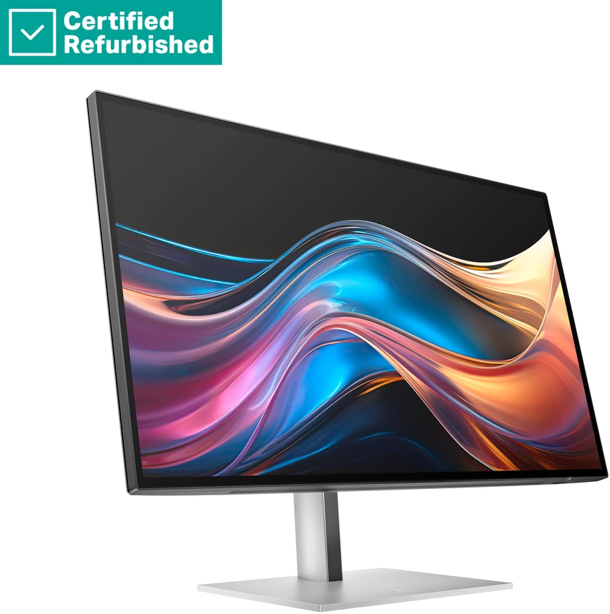 Hewlett Packard (HP) Monitorius - HP 727pq 27" QHD 2560x1440 120 Hz USB-C, RENEW, Sidabrinė/Juoda