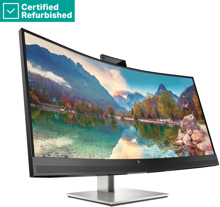 Hewlett Packard (HP) Monitorius - HP E34m G4 34" Lenktas WQHD Konferencijų Monitorius, Atnaujintas, Juoda